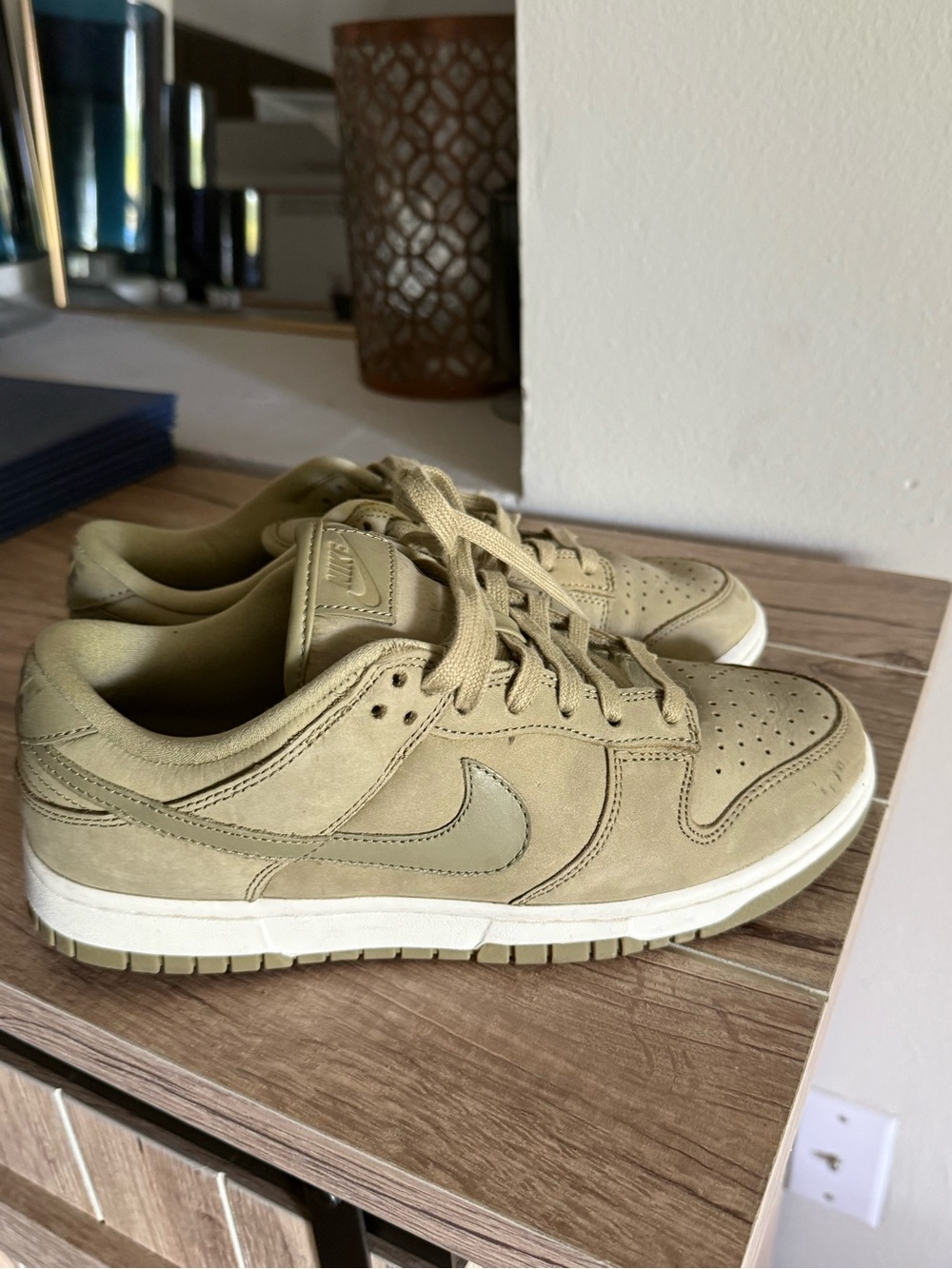 Nike Women’s Olive/Tan Low-Top Sneakers - Suede